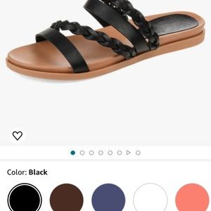 Journee collection black sandals
